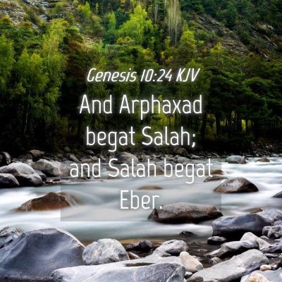Picture 04 - Genesis 10:24 KJV - And Arphaxad begat Salah; and Salah begat - Bible Verse Picture