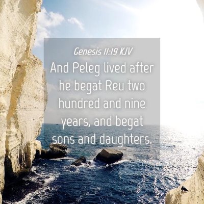 Picture 04 - Genesis 11:19 KJV - And Peleg lived after he begat Reu two hundred - Bible Verse Picture