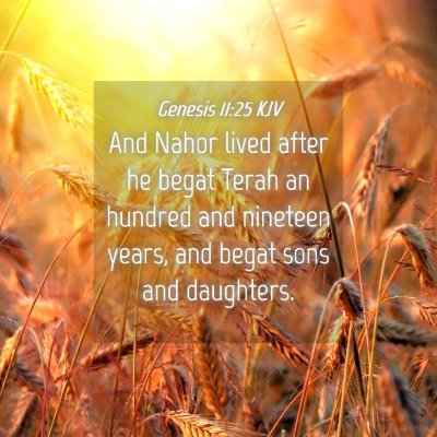Picture 04 - Genesis 11:25 KJV - And Nahor lived after he begat Terah an hundred - Bible Verse Picture