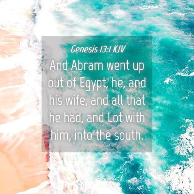 Picture 04 - Genesis 13:1 KJV - And Abram went up out of Egypt, he, and his wife, - Bible Verse Picture