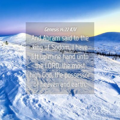 Picture 04 - Genesis 14:22 KJV - And Abram said to the king of Sodom, I have lift - Bible Verse Picture