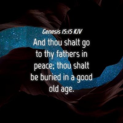 Picture 04 - Genesis 15:15 KJV - And thou shalt go to thy fathers in peace; thou - Bible Verse Picture