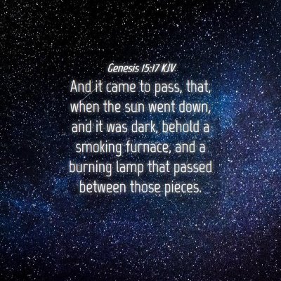 Picture 04 - Genesis 15:17 KJV - And it came to pass, that, when the sun went - Bible Verse Picture