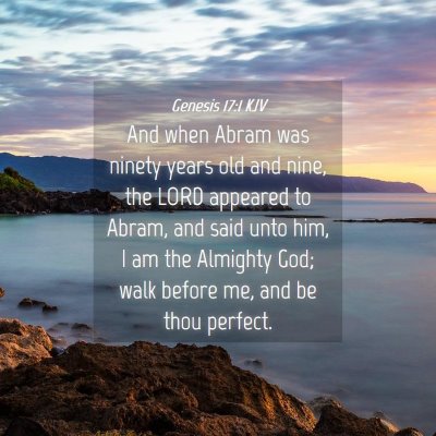 Picture 04 - Genesis 17:1 KJV - And when Abram was ninety years old and nine, the - Bible Verse Picture