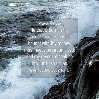 Picture 04 - Genesis 17:13 KJV - He that is born in thy house, and he that is - Bible Verse Picture
