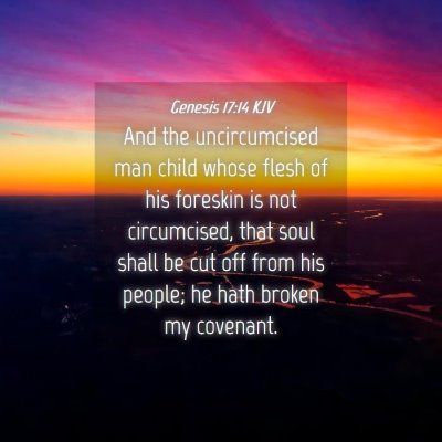 Picture 04 - Genesis 17:14 KJV - And the uncircumcised man child whose flesh of - Bible Verse Picture