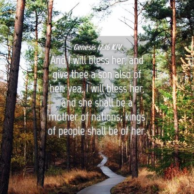 Picture 04 - Genesis 17:16 KJV - And I will bless her, and give thee a son also of - Bible Verse Picture