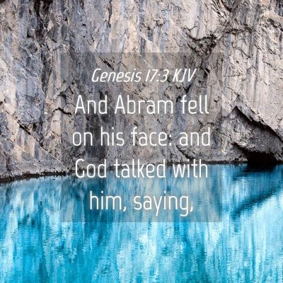 Picture 04 - Genesis 17:3 KJV - And Abram fell on his face: and God talked with - Bible Verse Picture