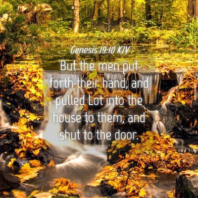 Picture 04 - Genesis 19:10 KJV - But the men put forth their hand, and pulled Lot - Bible Verse Picture