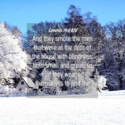 Picture 04 - Genesis 19:11 KJV - And they smote the men that were at the door of - Bible Verse Picture