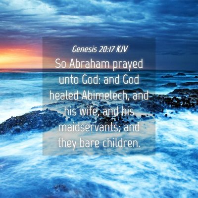 Picture 04 - Genesis 20:17 KJV - So Abraham prayed unto God: and God healed - Bible Verse Picture