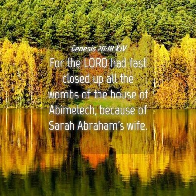 Picture 04 - Genesis 20:18 KJV - For the LORD had fast closed up all the wombs of - Bible Verse Picture