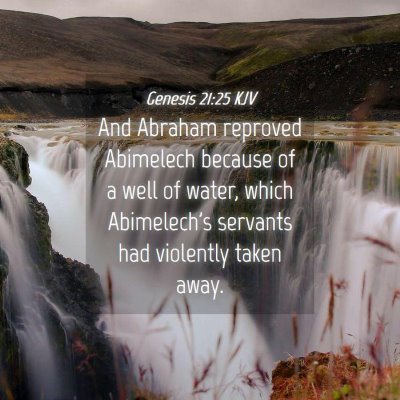 Picture 04 - Genesis 21:25 KJV - And Abraham reproved Abimelech because of a well - Bible Verse Picture