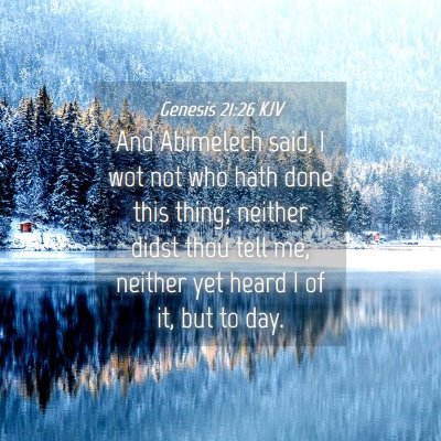 Picture 04 - Genesis 21:26 KJV - And Abimelech said, I wot not who hath done this - Bible Verse Picture