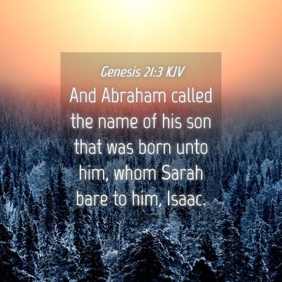 Picture 04 - Genesis 21:3 KJV - And Abraham called the name of his son that was - Bible Verse Picture