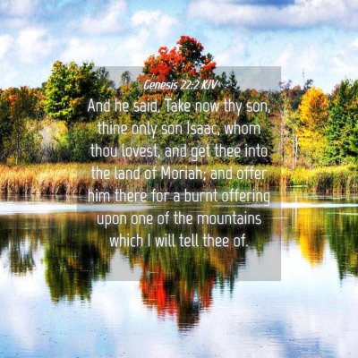 Picture 04 - Genesis 22:2 KJV - And he said, Take now thy son, thine only son - Bible Verse Picture