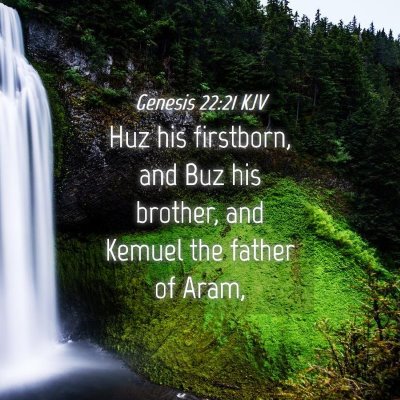 Picture 04 - Genesis 22:21 KJV - Huz his firstborn, and Buz his brother, and - Bible Verse Picture