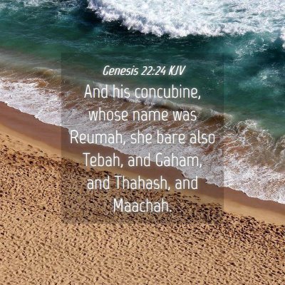 Picture 04 - Genesis 22:24 KJV - And his concubine, whose name was Reumah, she - Bible Verse Picture