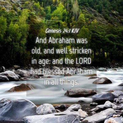 Picture 04 - Genesis 24:1 KJV - And Abraham was old, and well stricken in age: - Bible Verse Picture