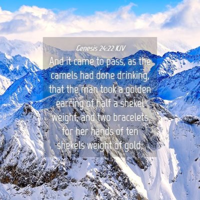 Picture 04 - Genesis 24:22 KJV - And it came to pass, as the camels had done - Bible Verse Picture