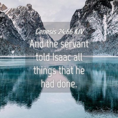 Picture 04 - Genesis 24:66 KJV - And the servant told Isaac all things that he had - Bible Verse Picture