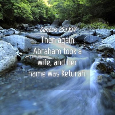 Picture 04 - Genesis 25:1 KJV - Then again Abraham took a wife, and her name was - Bible Verse Picture