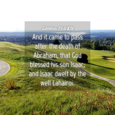 Picture 04 - Genesis 25:11 KJV - And it came to pass after the death of Abraham, - Bible Verse Picture