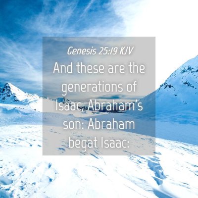 Picture 04 - Genesis 25:19 KJV - And these are the generations of Isaac, Abraham's - Bible Verse Picture