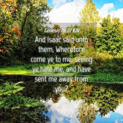 Picture 04 - Genesis 26:27 KJV - And Isaac said unto them, Wherefore come ye to - Bible Verse Picture