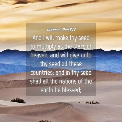 Picture 04 - Genesis 26:4 KJV - And I will make thy seed to multiply as the stars - Bible Verse Picture