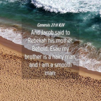 Picture 04 - Genesis 27:11 KJV - And Jacob said to Rebekah his mother, Behold, - Bible Verse Picture