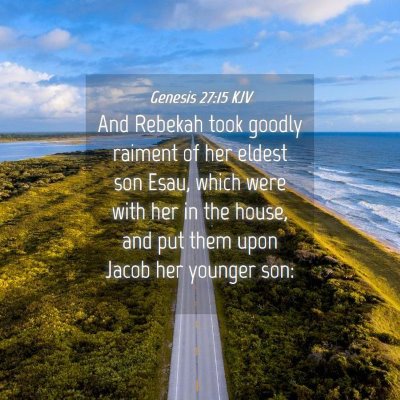 Picture 04 - Genesis 27:15 KJV - And Rebekah took goodly raiment of her eldest son - Bible Verse Picture