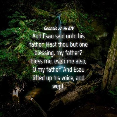 Picture 04 - Genesis 27:38 KJV - And Esau said unto his father, Hast thou but one - Bible Verse Picture