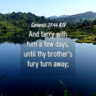 Picture 04 - Genesis 27:44 KJV - And tarry with him a few days, until thy - Bible Verse Picture