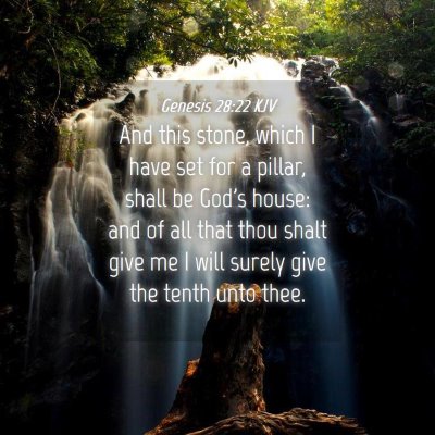 Picture 04 - Genesis 28:22 KJV - And this stone, which I have set for a pillar, - Bible Verse Picture