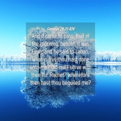 Picture 04 - Genesis 29:25 KJV - And it came to pass, that in the morning, behold, - Bible Verse Picture