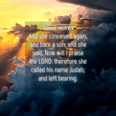 Picture 04 - Genesis 29:35 KJV - And she conceived again, and bare a son: and she - Bible Verse Picture