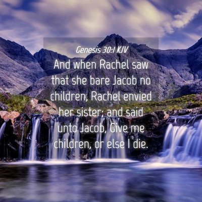 Picture 04 - Genesis 30:1 KJV - And when Rachel saw that she bare Jacob no - Bible Verse Picture
