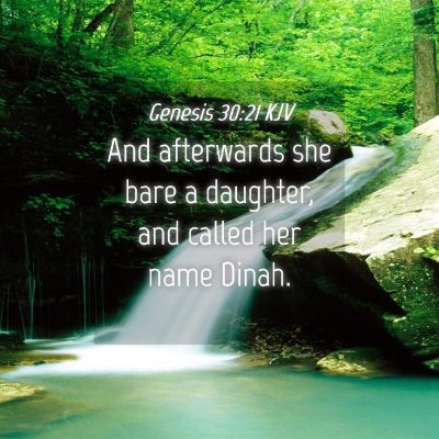 Picture 04 - Genesis 30:21 KJV - And afterwards she bare a daughter, and called - Bible Verse Picture