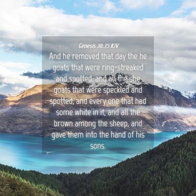 Picture 04 - Genesis 30:35 KJV - And he removed that day the he goats that were - Bible Verse Picture