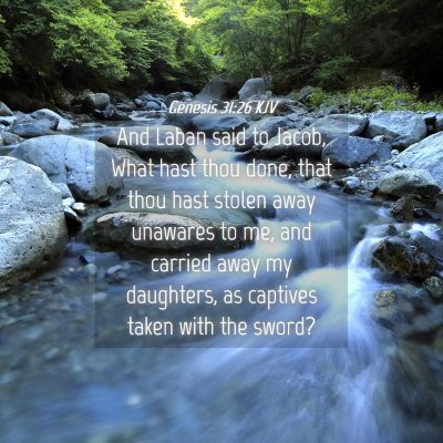 Picture 04 - Genesis 31:26 KJV - And Laban said to Jacob, What hast thou done, - Bible Verse Picture