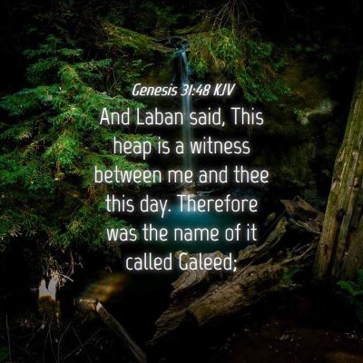Picture 04 - Genesis 31:48 KJV - And Laban said, This heap is a witness between me - Bible Verse Picture