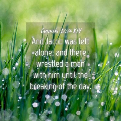 Picture 04 - Genesis 32:24 KJV - And Jacob was left alone; and there wrestled a - Bible Verse Picture