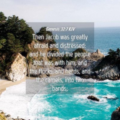 Picture 04 - Genesis 32:7 KJV - Then Jacob was greatly afraid and distressed: and - Bible Verse Picture