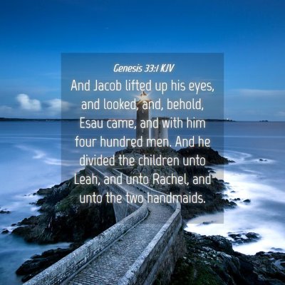 Picture 04 - Genesis 33:1 KJV - And Jacob lifted up his eyes, and looked, and, - Bible Verse Picture