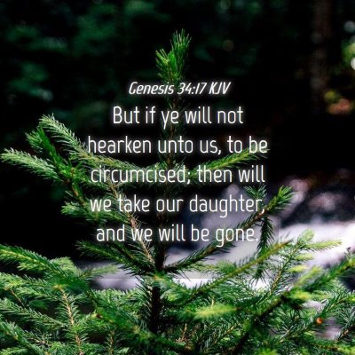 Picture 04 - Genesis 34:17 KJV - But if ye will not hearken unto us, to be - Bible Verse Picture