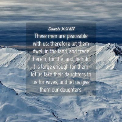 Picture 04 - Genesis 34:21 KJV - These men are peaceable with us; therefore let - Bible Verse Picture