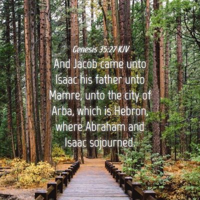 Picture 04 - Genesis 35:27 KJV - And Jacob came unto Isaac his father unto Mamre, - Bible Verse Picture