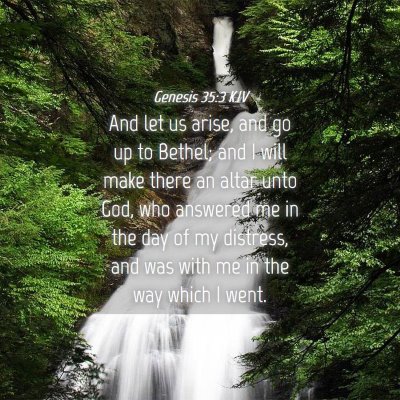 Picture 04 - Genesis 35:3 KJV - And let us arise, and go up to Bethel; and I will - Bible Verse Picture