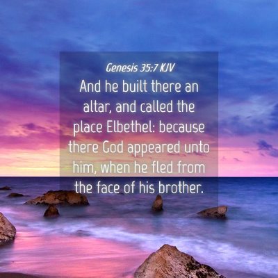 Picture 04 - Genesis 35:7 KJV - And he built there an altar, and called the place - Bible Verse Picture